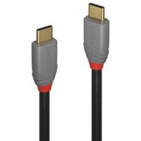 LINDY USB-kabel USB 3.2 Gen2x2 USB-C stekker, USB-C stekker 0.50 m Zwart, Grijs 36900 - thumbnail