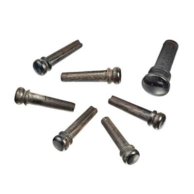 D&apos;Addario PWPS1 Wood Bridge Pins Ebony brugpinnen (set van 6) - thumbnail