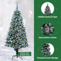 VidaXL Kunstkerstboom groen 180 cm pvc en staal en kunststof - thumbnail