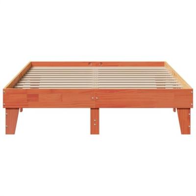 Bedframe zonder matras massief grenenhout wasbruin 140x200 cm Bedframe zonder matras massief grenenhout wasbruin 140x200 cm