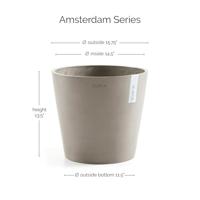 Ecopots Amsterdam kunststof bloempot Taupe - Ø 36,6 cm - thumbnail