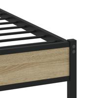 Bedframe zonder matras metaal sonoma eikenkleurig 100x190 cm - thumbnail