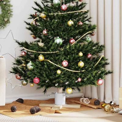 VidaXL Kerstboomstandaard 1.73 wit 50 x 50 x 16 cm massief grenenhout