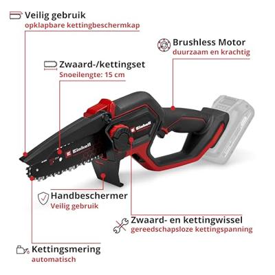 Einhell Professional GP-PS 18/20 Li BL-Solo Accu-kettingzaag Accu Lengte mes 192 mm Softgriff