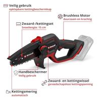Einhell Professional GP-PS 18/20 Li BL-Solo Accu-kettingzaag Accu Lengte mes 192 mm Softgriff - thumbnail