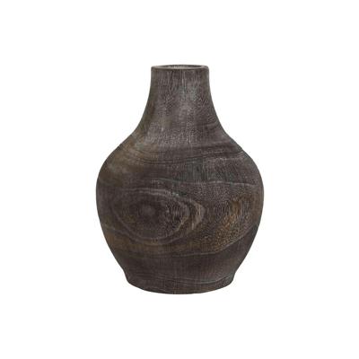 Vaas Home ESPRIT Donker grijs Paulownia hout Koloniaal Verouderde afwerking 16 x 16 x 24 cm Vaas Home ESPRIT Donker grijs Paulownia hout Koloniaal Verouderde afwerking 16 x 16 x 24 cm
