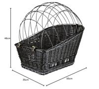 TRIXIE FIETSMAND MET DRAADKOEPEL ACHTEROP ZWART 35X49X55 CM - thumbnail