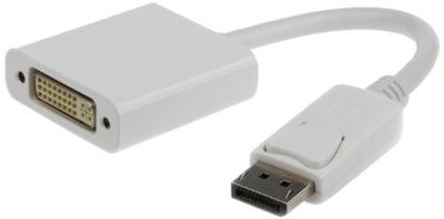 DisplayPort M - DVI F adapterkabel 10 cm wit