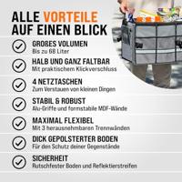 Kofferbak Organizer Tas Grijs 60x35x30cm - thumbnail