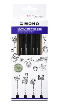 Tombow • mono drawing pen bold set, 4x