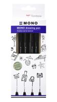Tombow • mono drawing pen bold set, 4x - thumbnail
