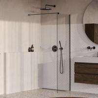 BRAUER Oblivion inloopdouche helder glas 60x200 incl. glascoating PVD gunmetal geborsteld - thumbnail