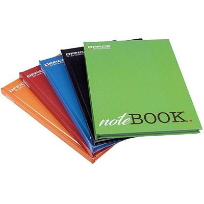 OFFICE products schrift met harde kaft, A5, 96 blad, met kantlijn, gelijnd