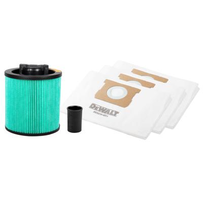 DeWALT Efficiency Accessory Pack | Stofzuigeraccessoires Set | HEPA Filter + 3 Filterzakken + Adapter - DXVA19-0501