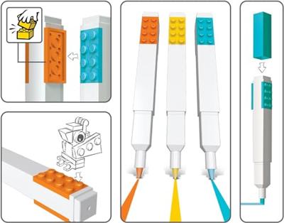 LEGO Highlighters 3-Pack Bricks