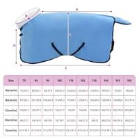 VidaXL Paardendeken volledige aqua 95 cm polar fleece - thumbnail