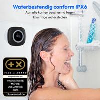 MEDION P66096 Douche radio met Bluetooth (badkamerradio, FM radio, zuignap, LED display, IPX6 waterproof, geïntegreerde oplaadbare batterij, MD43884) zwart - thumbnail