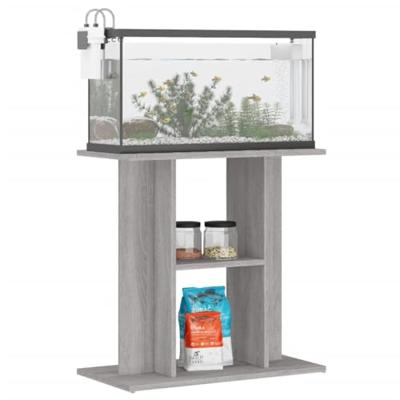 Aquariumstandaard 60x30x60 cm bewerkt hout grijs sonoma - thumbnail