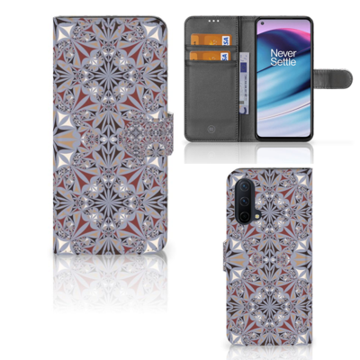 OnePlus Nord CE 5G | Bookcase | Flower Tiles OnePlus Nord CE 5G | Bookcase | Flower Tiles
