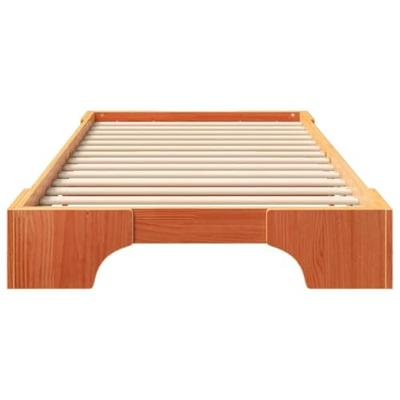 Bedframe met opslag Bruin 80 x 220 cm Hout Bedframe met opslag Bruin 80 x 220 cm Hout