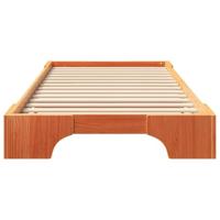 Bedframe met opslag Bruin 80 x 210 cm Massief grenenhout - thumbnail