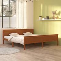 Bedframe massief grenenhout honingbruin 200x200 cm - thumbnail