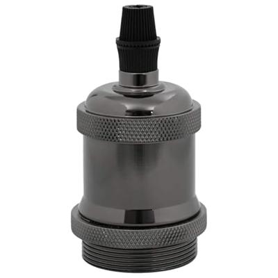 Lamphouders 2 st glanzend zwart E27