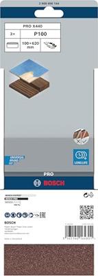 Bosch Accessoires 3 Banden 100x620 X440, Best for Wood+Paint , K100 - 2608606144