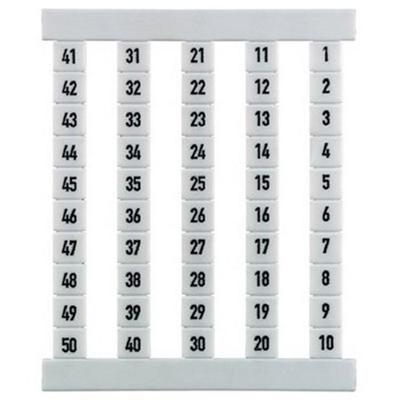 Klemmarkeerder DEK 5 FS 1-50 0473560001 Wit Weidmüller 500 stuk(s)