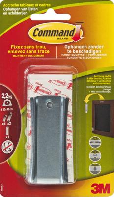 Command fotolijststrip voor haak met zaagtanden, draagvermogen 2,2 kg, metaal, blisterverpakking Command fotolijststrip voor haak met zaagtanden, draagvermogen 2,2 kg, metaal, blisterverpakking