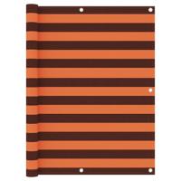 VidaXL Balkonscherm 125x500 cm oxford stof oranje en bruin - thumbnail