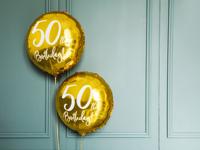 Folieballon 50th Birthday goud (45cm) - thumbnail