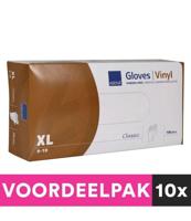 Voorkappers Poedervrije vinyl handschoenen maat extra large 100 stuks voordeelpakket - thumbnail