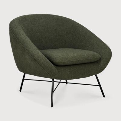 Ethnicraft Fauteuil 'Barrow' Structuurstof, kleur Pine Green Ethnicraft Fauteuil 'Barrow' Structuurstof, kleur Pine Green