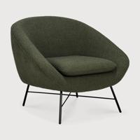 Ethnicraft Fauteuil 'Barrow' Structuurstof, kleur Pine Green - thumbnail