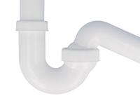 Kirchhoff Kunststof DALLMER spoelbak buisvormige sifon, wit, 1 1/2" H x 40 mm, met kogelgewricht, met 3/4" apparaataansluiting - 20215 - thumbnail