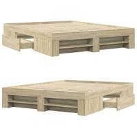 Bedframe zonder matras hout sonoma eikenkleurig 160x200 cm - thumbnail
