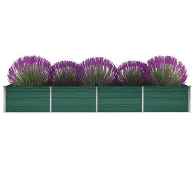 Plantenbak verhoogd 320x80x45 cm gegalvaniseerd staal groen Plantenbak verhoogd 320x80x45 cm gegalvaniseerd staal groen