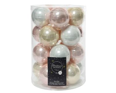 Kerstbal glas d6 cm roze 20st kerst A Decoris - Decoris