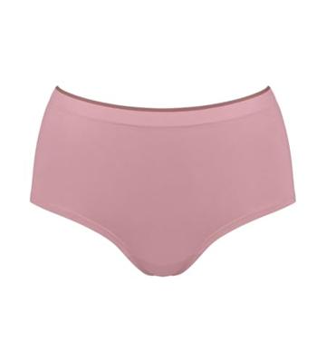 Sloggi 2-pack Go sense taille slip dames - High waist - L - Roze | Dames slip - Onderbroek - Ondergoed - L - Onderbroek - Ondergoed - L - - L -