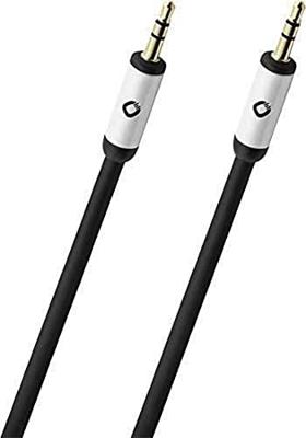 Jackplug Audio Aansluitkabel [1x Jackplug male 3,5 mm - 1x Jackplug male 3,5 mm] 1.50 m Zwart Vergulde steekcontacten Oehlbach i-Connect J-35