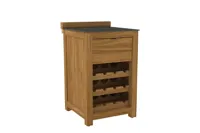 Passion Grills | Buitenkeuken Onderdeel | Milano Buitenkeukenkast 1 Lade + Wijnkast | 58 x 63 cm | Belgium Dark Grey - thumbnail