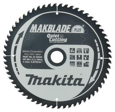 Makita MAKBLADE B-32524 Hardmetaal-cirkelzaagblad 260 x 30 x 1.8 mm Aantal tanden: 60 1 stuk(s)