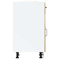 Keuken onderkast Lucca bewerkt hout artisanaal eikenkleur - thumbnail