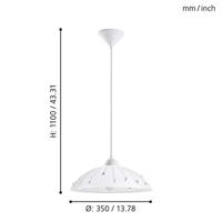 Eglo HanglampVetro wit met kristalletjes - 96073 - thumbnail