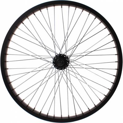 HH Voorwiel 20x2.125 alu freestyle 48 spaaks zwart 10mm as