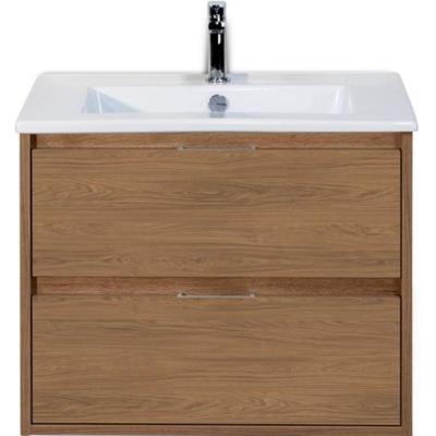 Porto Badmeubelset 70 cm - Honey - Keramische Wastafel Wit Slim