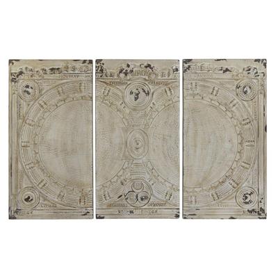 Wanddecoratie DKD Home Decor Beige Neoklassiek 178 x 4 x 112 cm (3 Onderdelen)