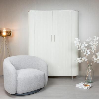 Tower Living Draaifauteuil 'Belfast' Bouclé, kleur Grijs