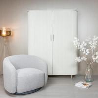 Tower Living Draaifauteuil 'Belfast' Bouclé, kleur Grijs - thumbnail